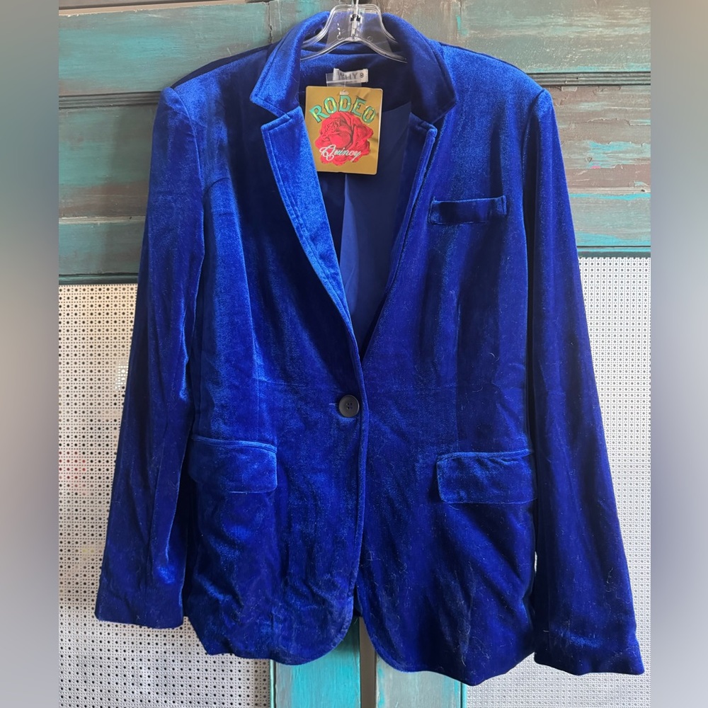 Rodeo Heritage Women's Royal Blue Velvet Blazer